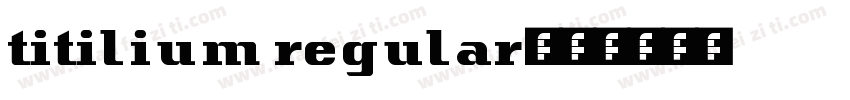 titilium regular字体转换